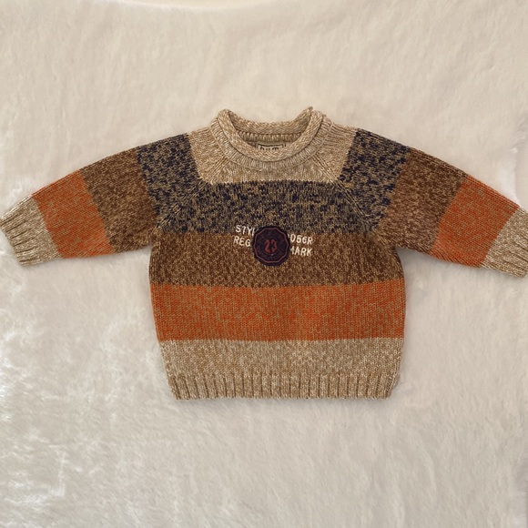 B.U.M. Equipment Colourblock Raglan Knitted Sweater 12 Months - Picture 6 of 8